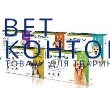 Сімпаріка жувальна таблетка для собак проти параз. 20-40кг 3таб/упак