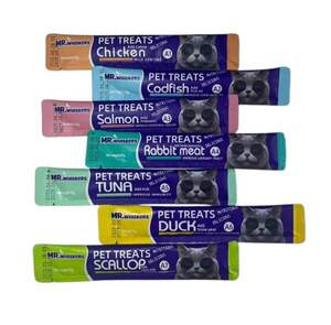 Кремові ласощі для котів MR.WHISKERS зі смаком КРОЛИК+ СЕЛЕН 15г