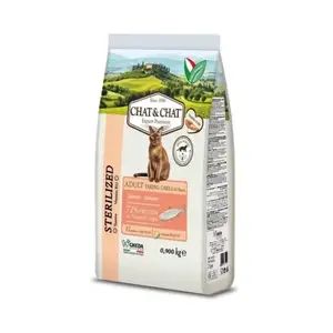 Сухий корм Chat&Chat Expert - для дорослих стерилізованих котів (лосось) 900г