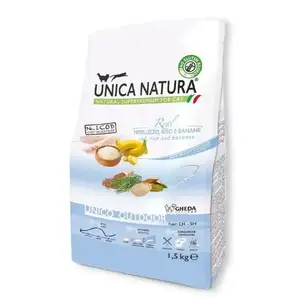 Сухий корм Unica Natura Outdoor - для вуличних котів (тріска, рис та банани) 350g